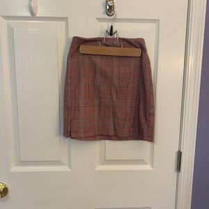 NWOT brandy pink plaid skirt